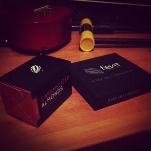 Sea salt caramels and chocolate covered almonds -- so delicious!