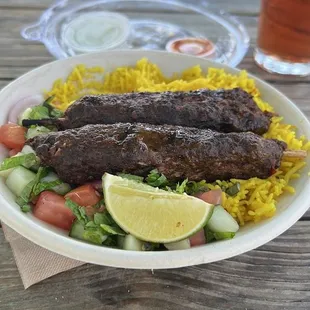 Lamb and Beef Skewers