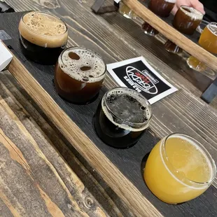 Beer flight for the &quot;New Years, New Beers&quot; event.