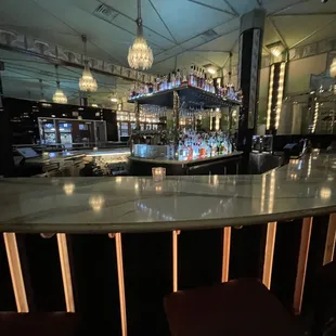 Bar area inside the restaurant