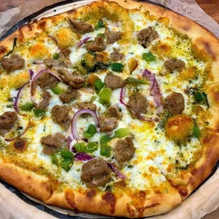 Space City Sausage Pizza