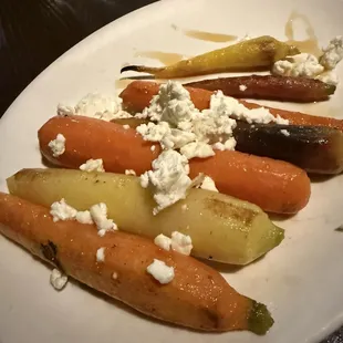 Carrots with honey and feta
