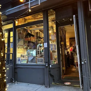 the entrance to a store