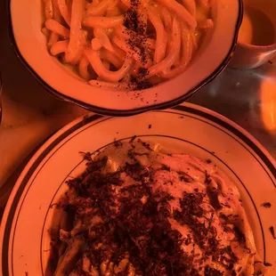 Pici Freschi Cacio e Pepe &amp; Tagliatelle Tartufo Nero