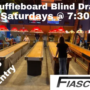 Saturday shuffleboard fun