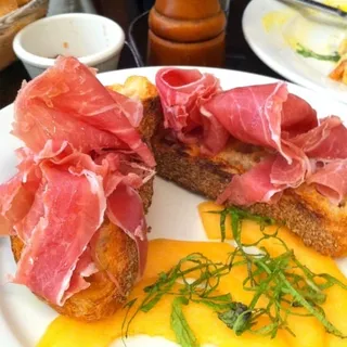 Prosciutto and Melon Cantaloupe Bruschetta