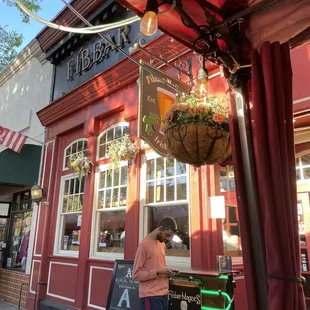 The entrance of the pub