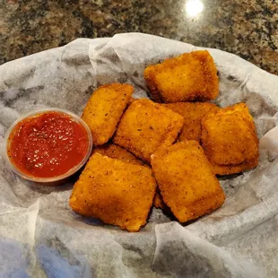 fried tater tots with ketchup