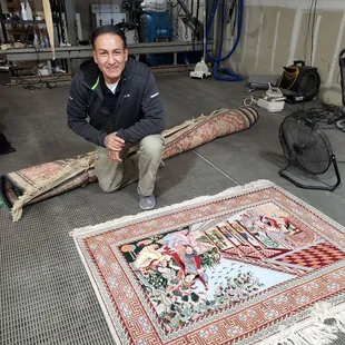 Persian Isfahan area rug cleaning