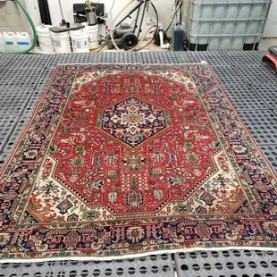 Tabriz area rug cleaning