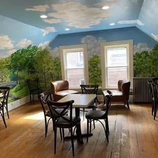 Upstairs lounge area