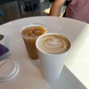 Latte and cold brew