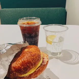 Turkey and Gouda Croissant Sandwich