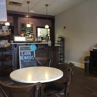 Espresso bar from the seating/dining area.