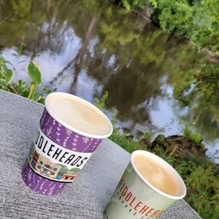 Latte by the river