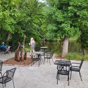 Lovely riverside patio.