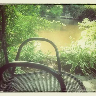 Coffee on the patio at Fiddleheads Cafe