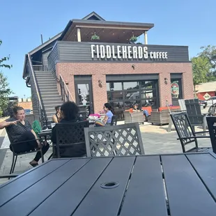 Outside patio and building