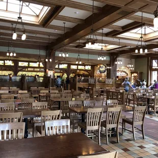 The huge seating area inside