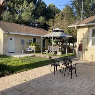 Courtyard and Hot tub
