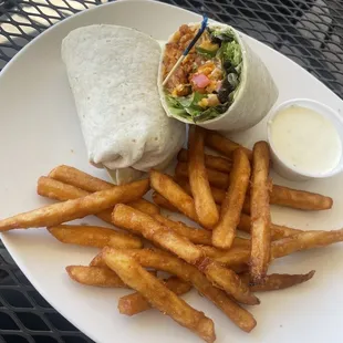 Buffalo Chicken Wrap. Less food than I thought for the price.