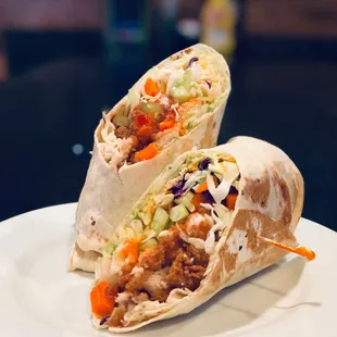 Asian chicken wrap