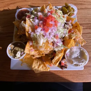 nachos with the add of ground beef. a bit pricey IMO, but they were really good. i&apos;d definitely get them again.