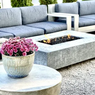 Outdoor fire pit area