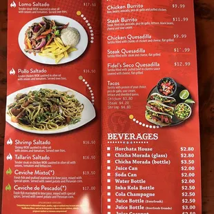 Menu as of 12/22.