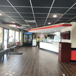 Plenty of space to look at the menu before ordering.