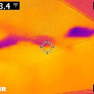 basement ceiling shown below a leaking toilet