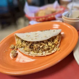 Chorizo Egg Taco