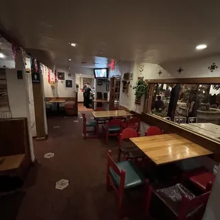 the inside of a restaurant