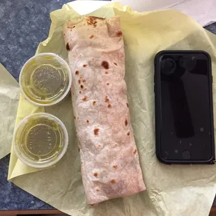 Don't be fooled, this burrito is quite filling