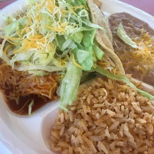 Beef Taco/Enchilada Plate