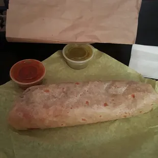 Holy smokes huge burrito and was delicious.... highly recommend