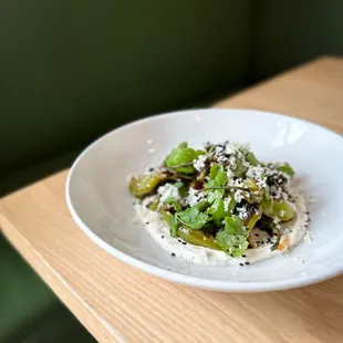 a plate of food on a table