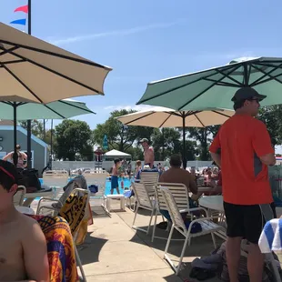 A crowded day at the pool for Memorial Day. Smell of chlorine and the grill, suntan lotion and beer. Life is good