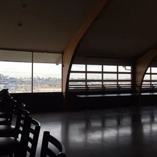 Huge windows that roll up and amazing views!