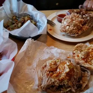 Both of our giant meals!