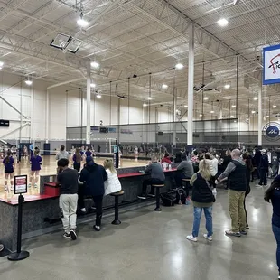 One area of the volleyball courts