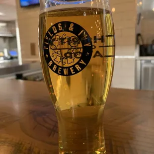 a glass of beer