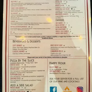 Food menu #2 (as of 01/2025)