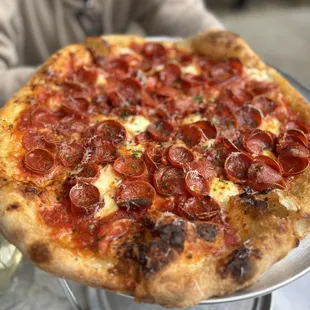 Classic pepperoni pizza