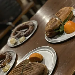 Pretzels, El Jefe sandwich, and Take Five Sandwhich