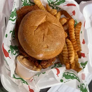 Fiery Nashville Sandwich with Fries