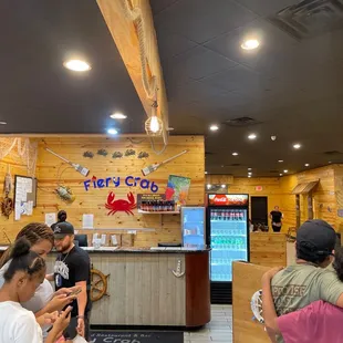 customers at the counter