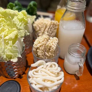 Ramen and udon noodles