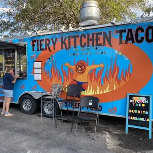 Us supporting local businesses! So we stopped by to try Fiery Kitchen Taco