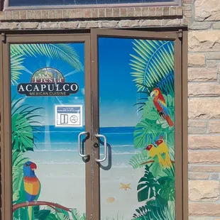 There's a mini playground and festive doors...i'm sold